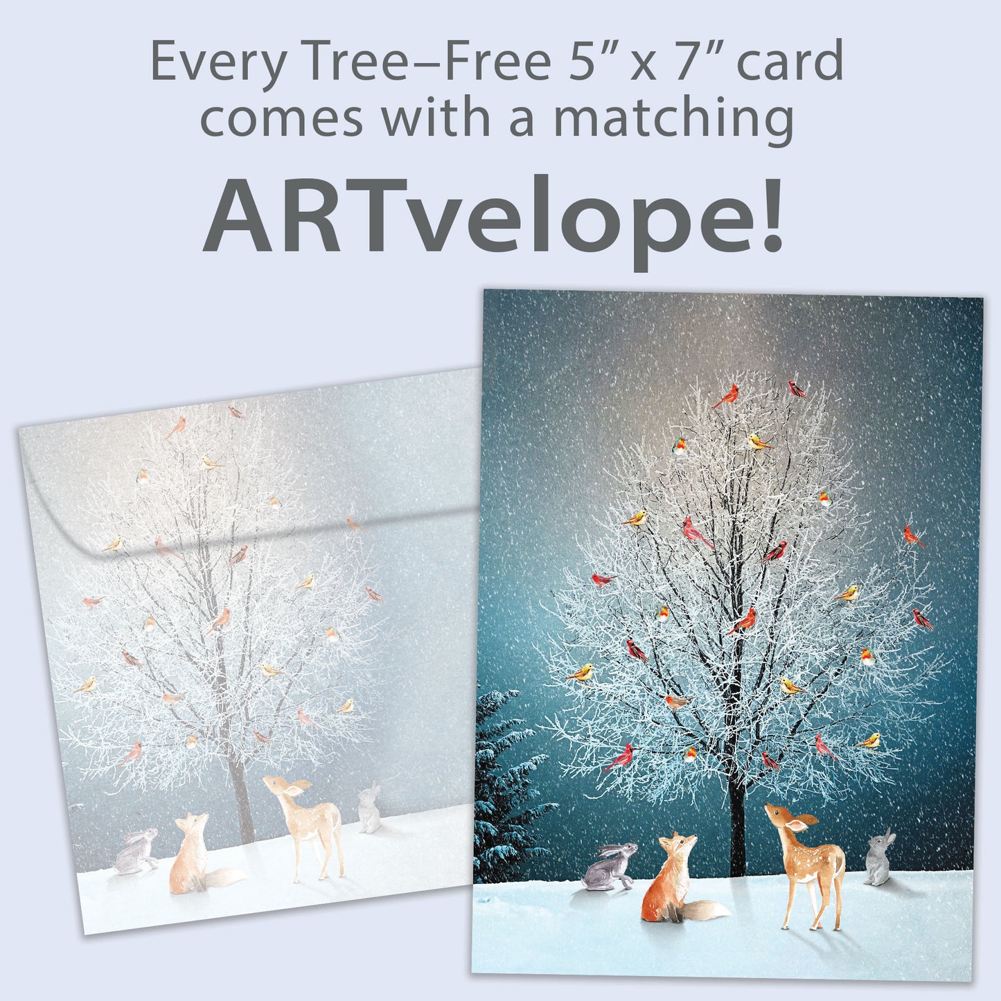 Bird Tree Holiday Card