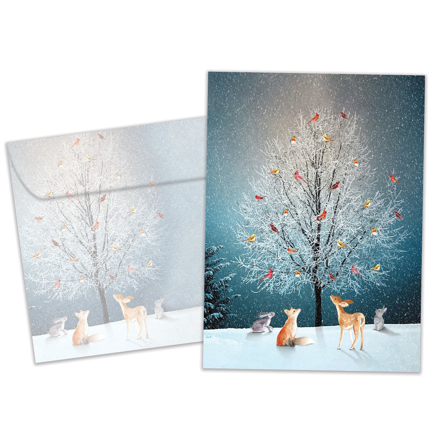 Bird Tree Holiday Card