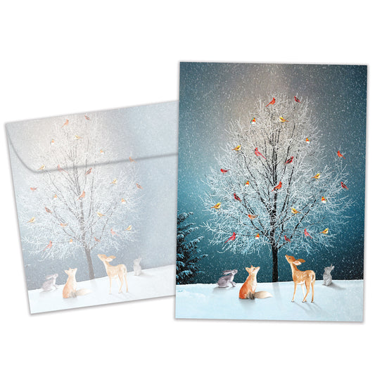 Bird Tree Holiday Card