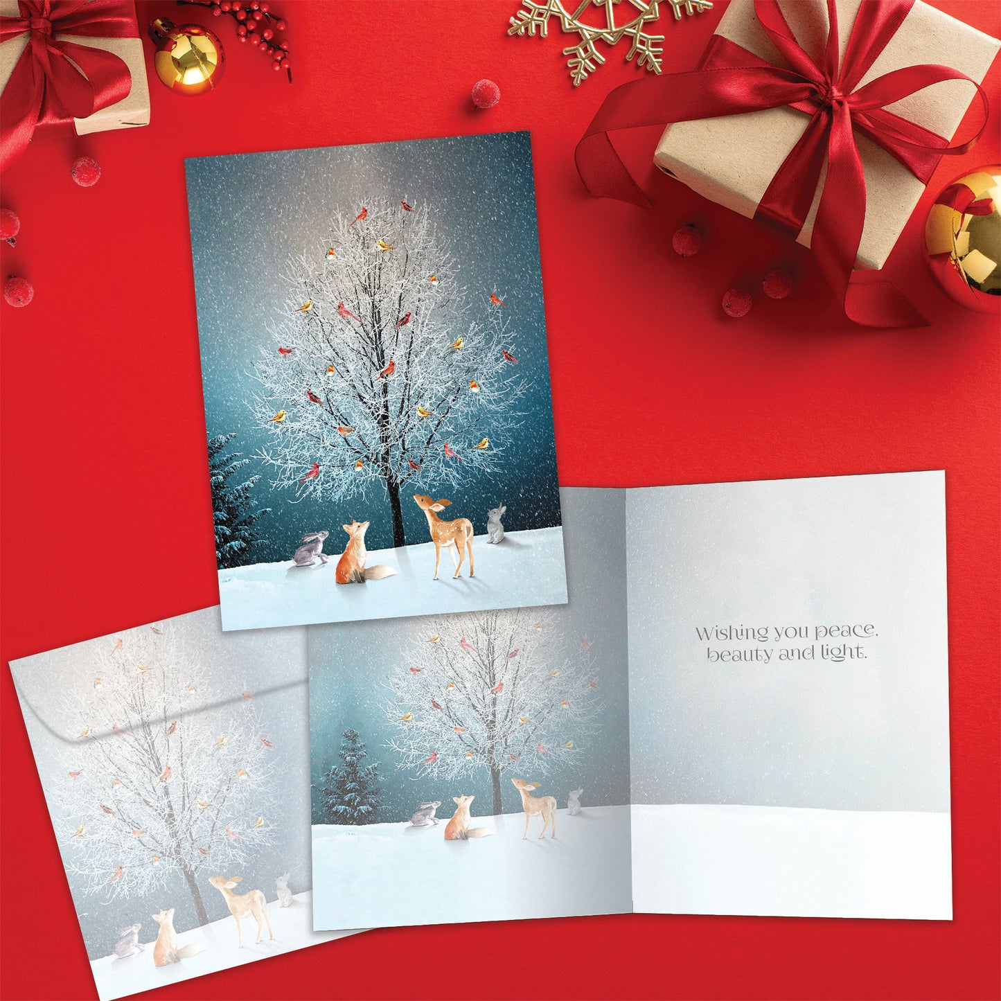 Bird Tree Holiday Card