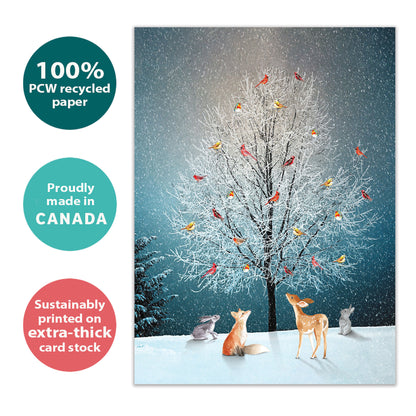 Bird Tree Holiday Card
