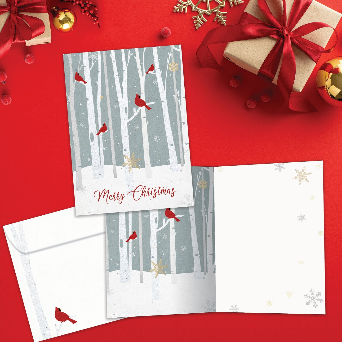 Christmas Cardinals Holiday Card
