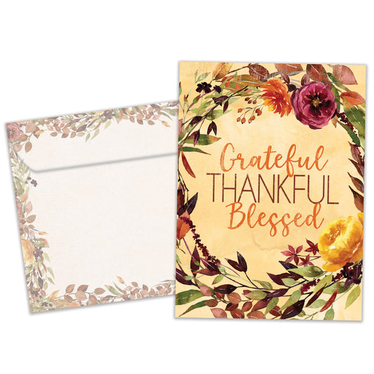 Grateful Blessed Thanksgiving Card