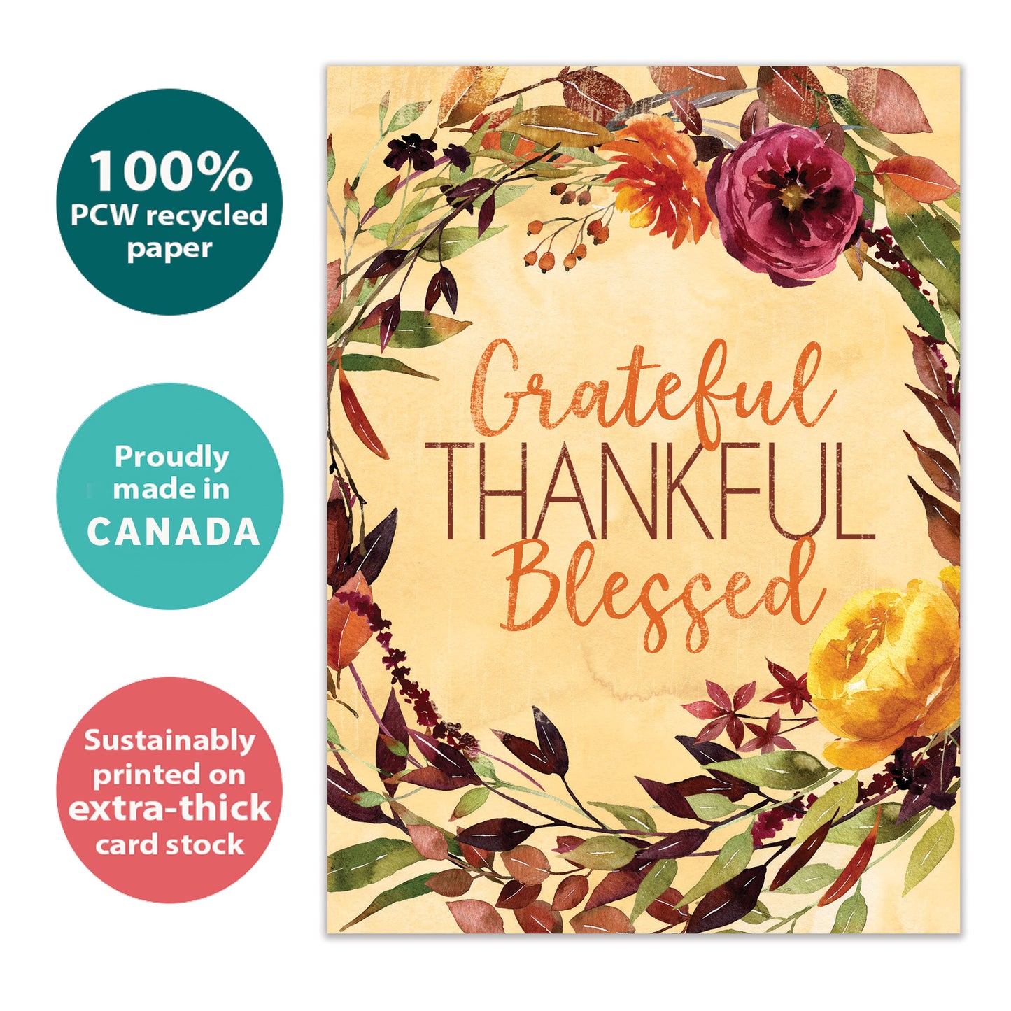 Grateful Blessed Thanksgiving Card