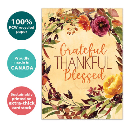 Grateful Blessed Thanksgiving Card