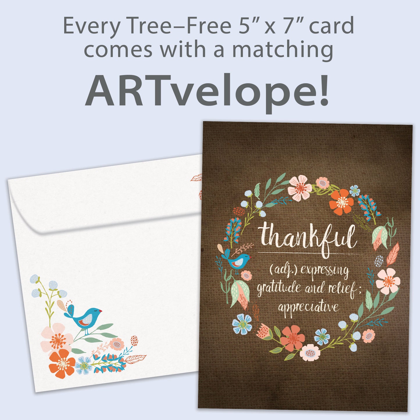 Thankful Wreath Thanksgiving Card