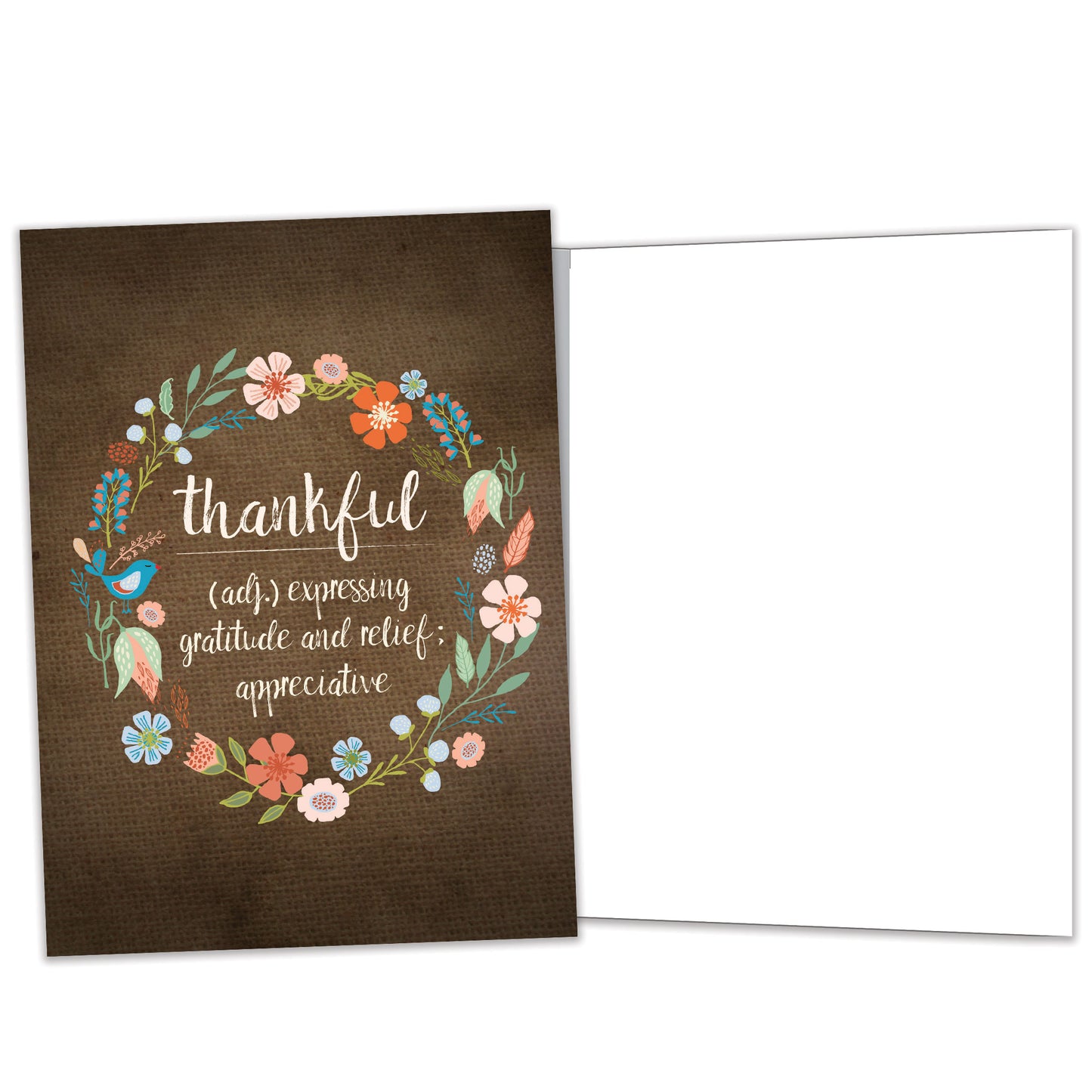 Thankful Wreath Thanksgiving Card