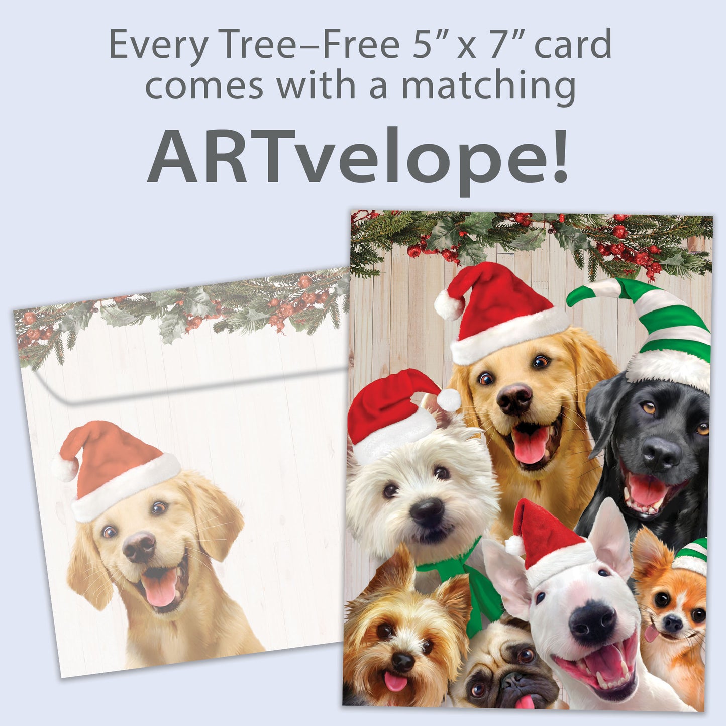 Selfie Dog Christmas Christmas Card
