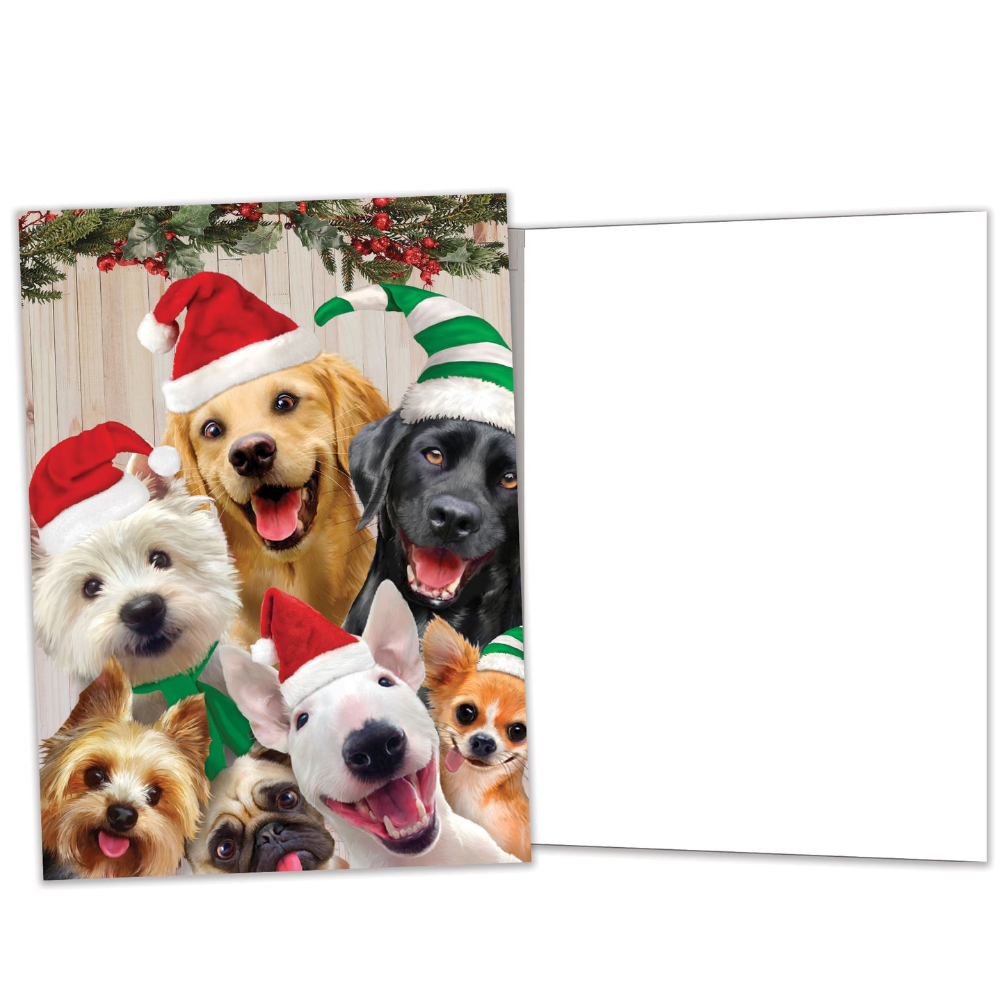 Selfie Dog Christmas Christmas Card