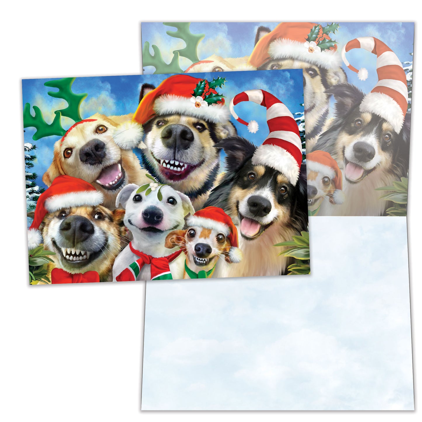Holiday Dog Selfie Christmas Card