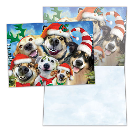 Holiday Dog Selfie Christmas Card