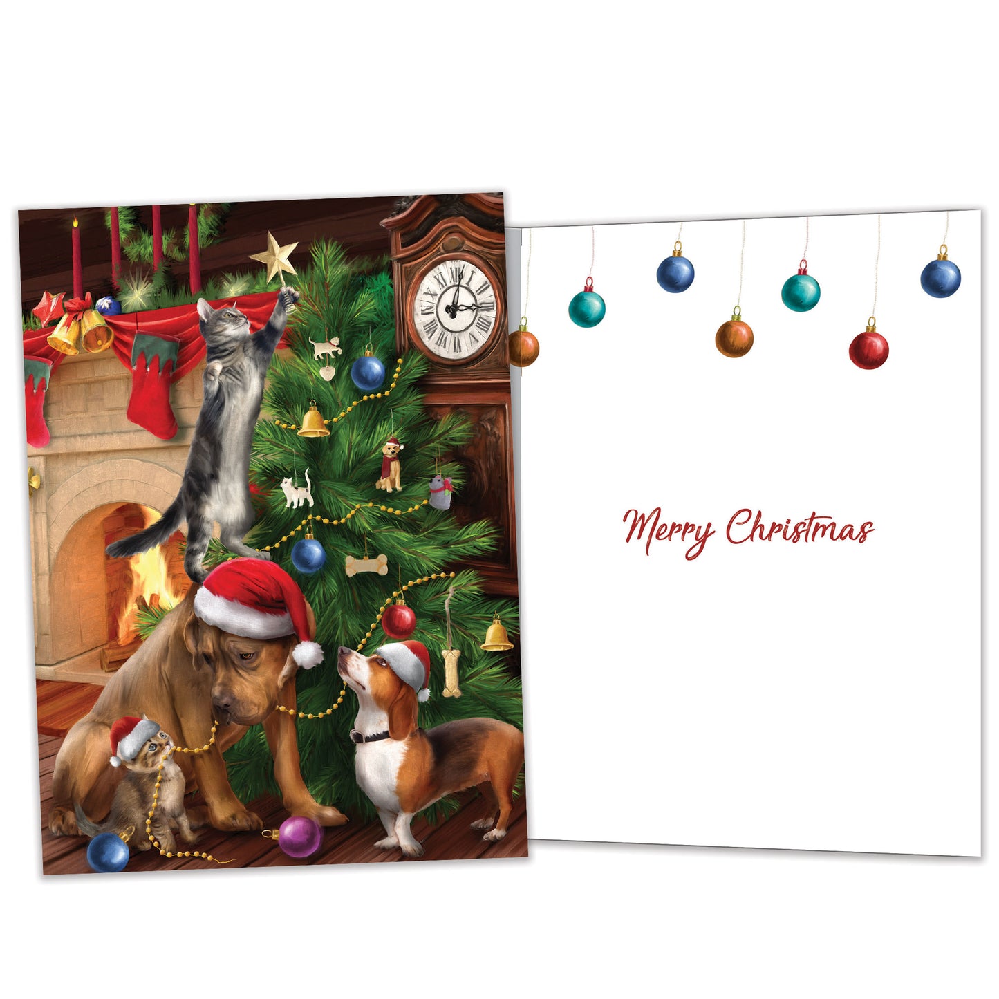Trimming the Tree Christmas Card