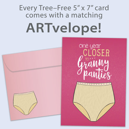 Granny Panties Birthday Card