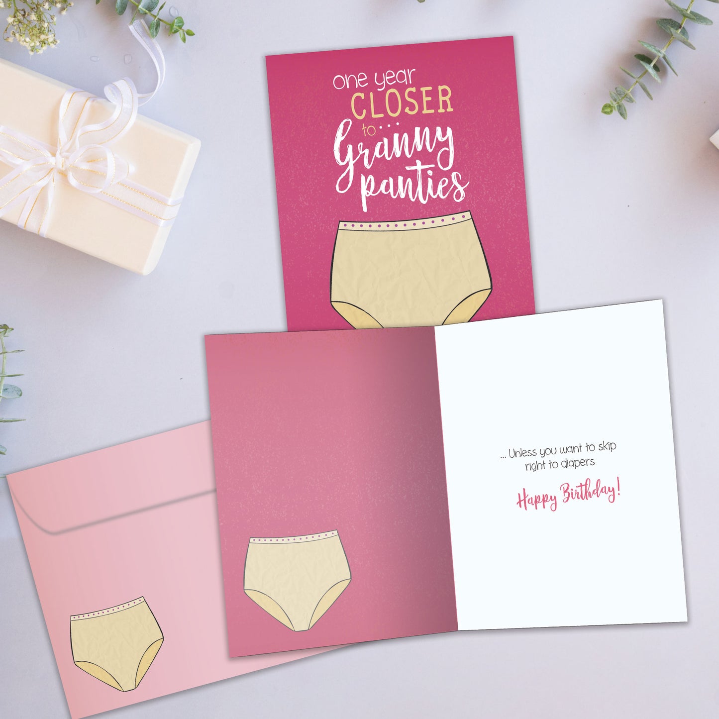 Granny Panties Birthday Card