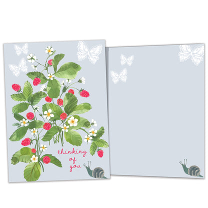 Strawberry Plant Thinking of You Card