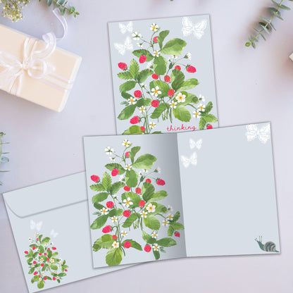 Strawberry Plant Thinking of You Card