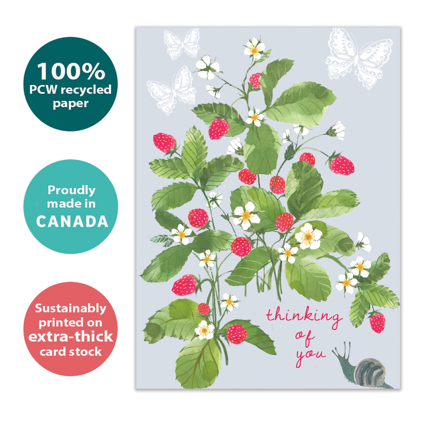 Strawberry Plant Thinking of You Card