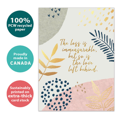 Immeasurable Loss Sympathy Card