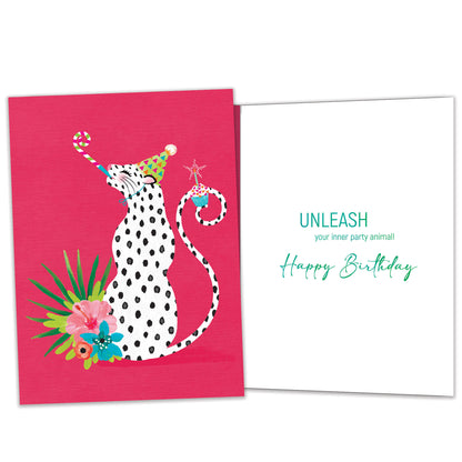 Inner Party Animal Birthday Card