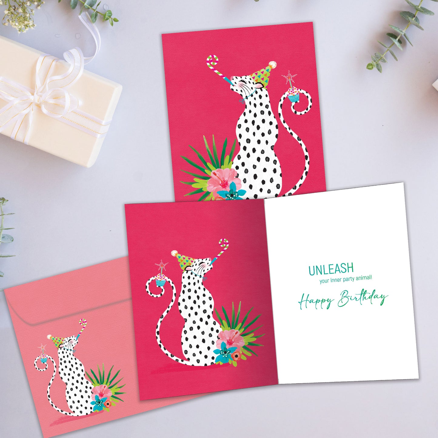 Inner Party Animal Birthday Card