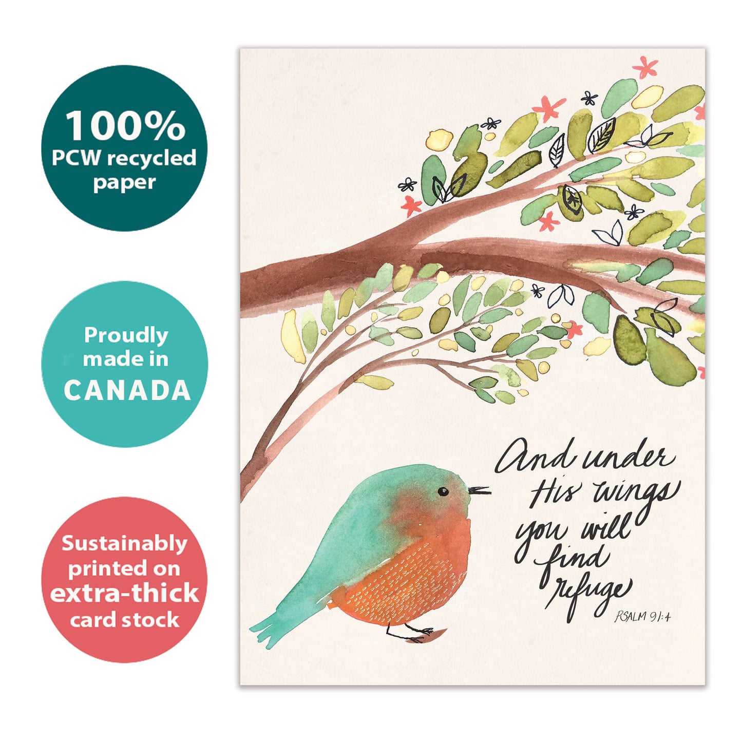Under His Wings Support Card