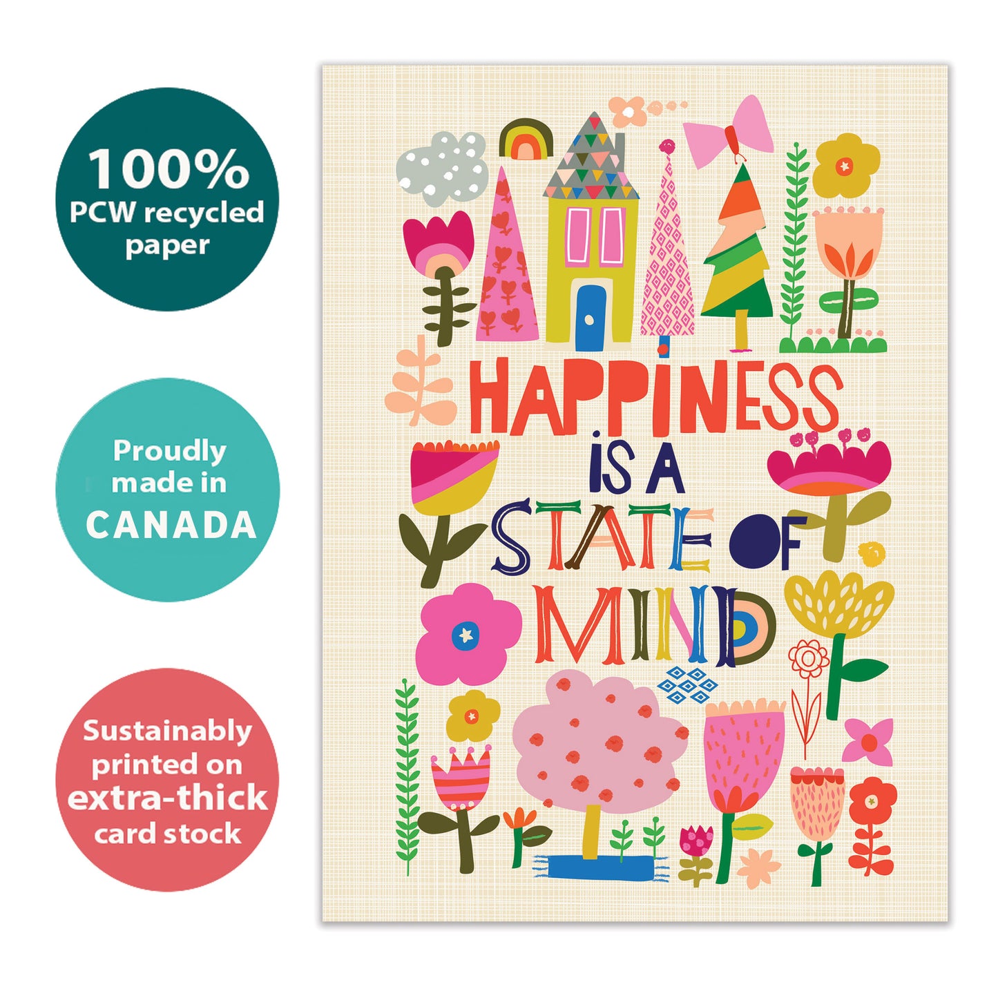 Happiness Collage Thinking of You Card
