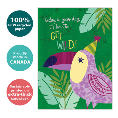 Get Wild Birthday Card