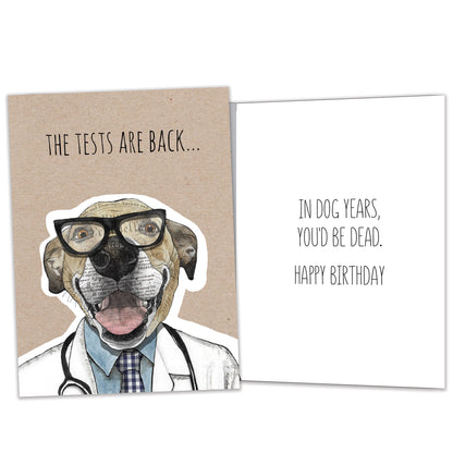 Dead In Dog Years Birthday Card
