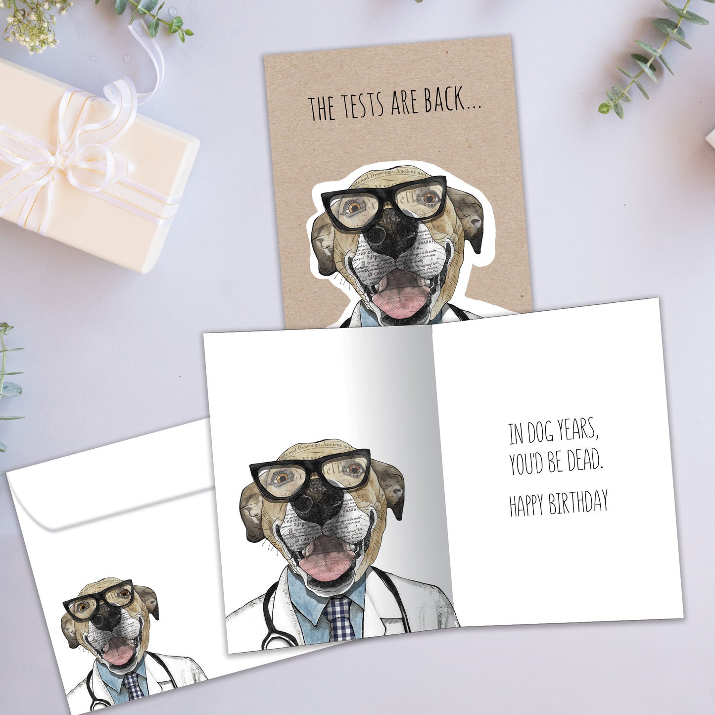 Dead In Dog Years Birthday Card