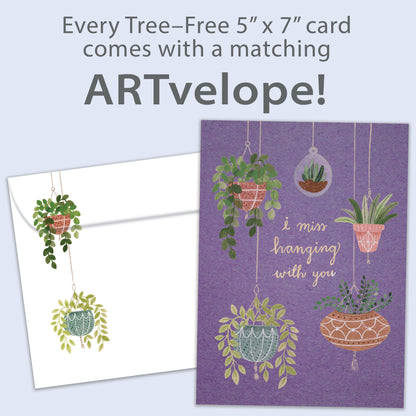 Hanging Plants Thinking of You Card