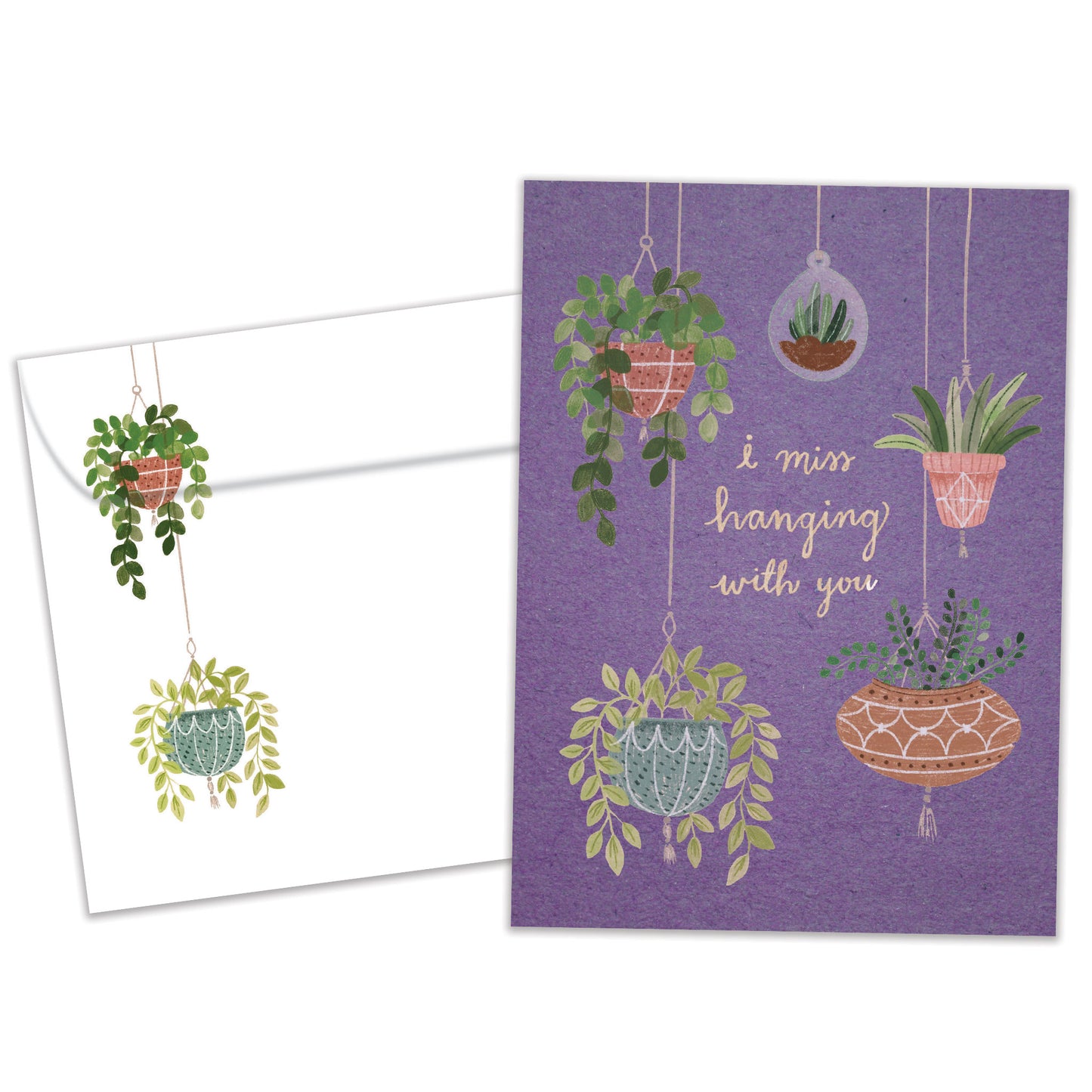 Hanging Plants Thinking of You Card