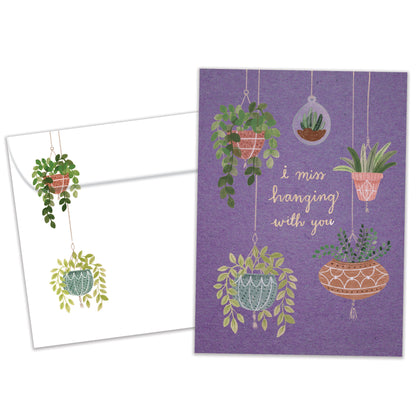 Hanging Plants Thinking of You Card