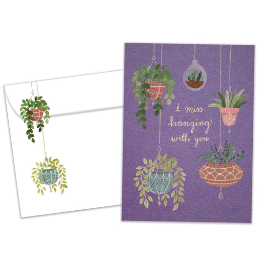 Hanging Plants Thinking of You Card