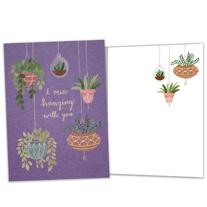 Hanging Plants Thinking of You Card