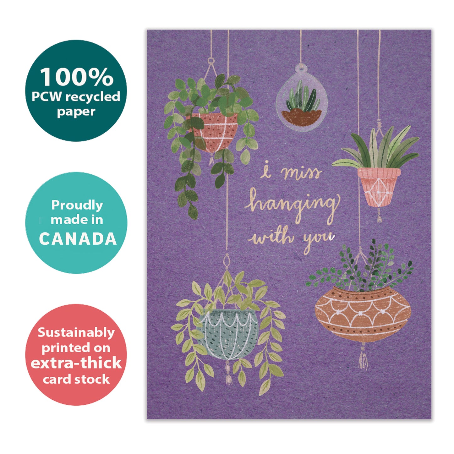 Hanging Plants Thinking of You Card