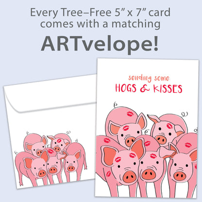 Hogs and Kisses Thinking of You Card