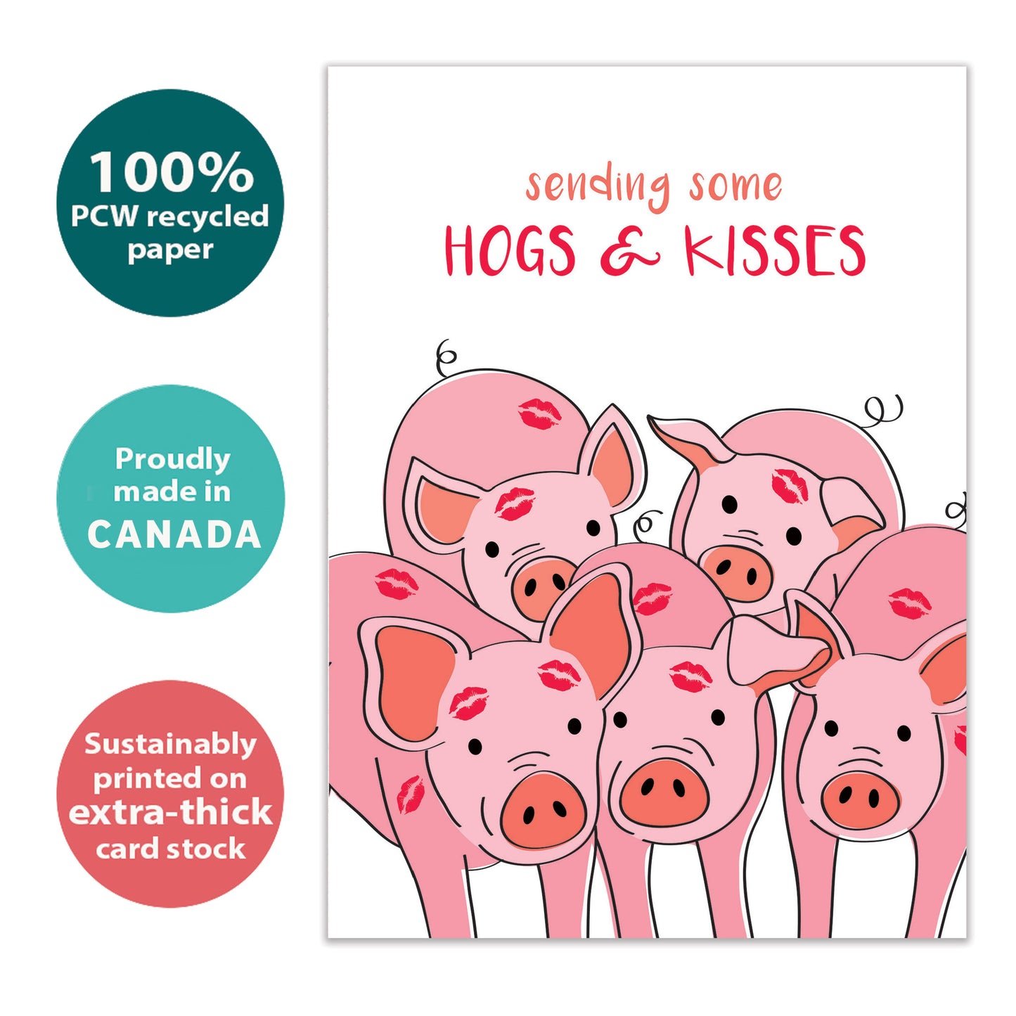 Hogs and Kisses Thinking of You Card