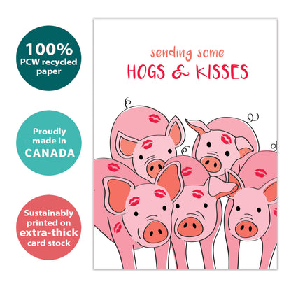 Hogs and Kisses Thinking of You Card