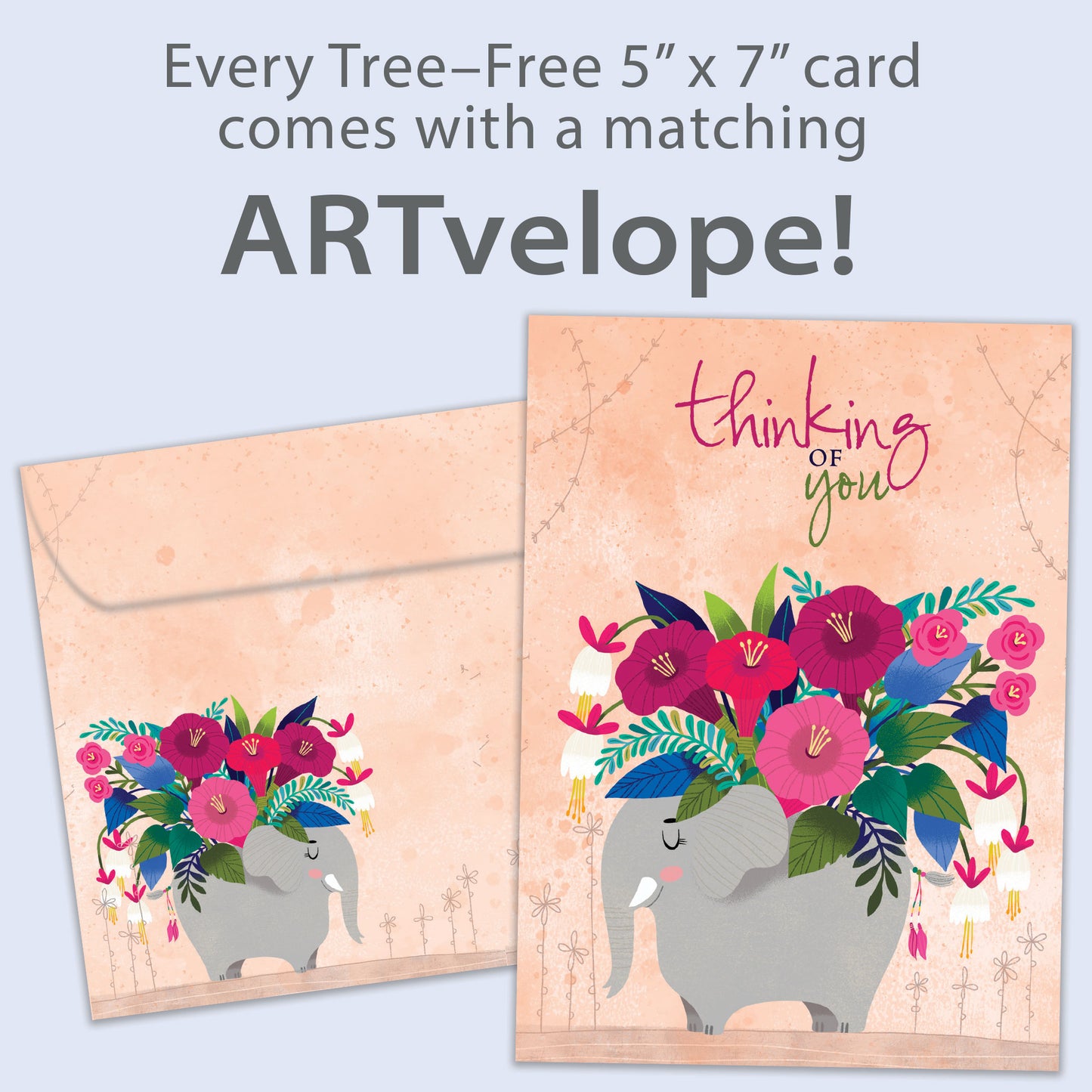 Floral Bouquet Elephant Encouragement Card