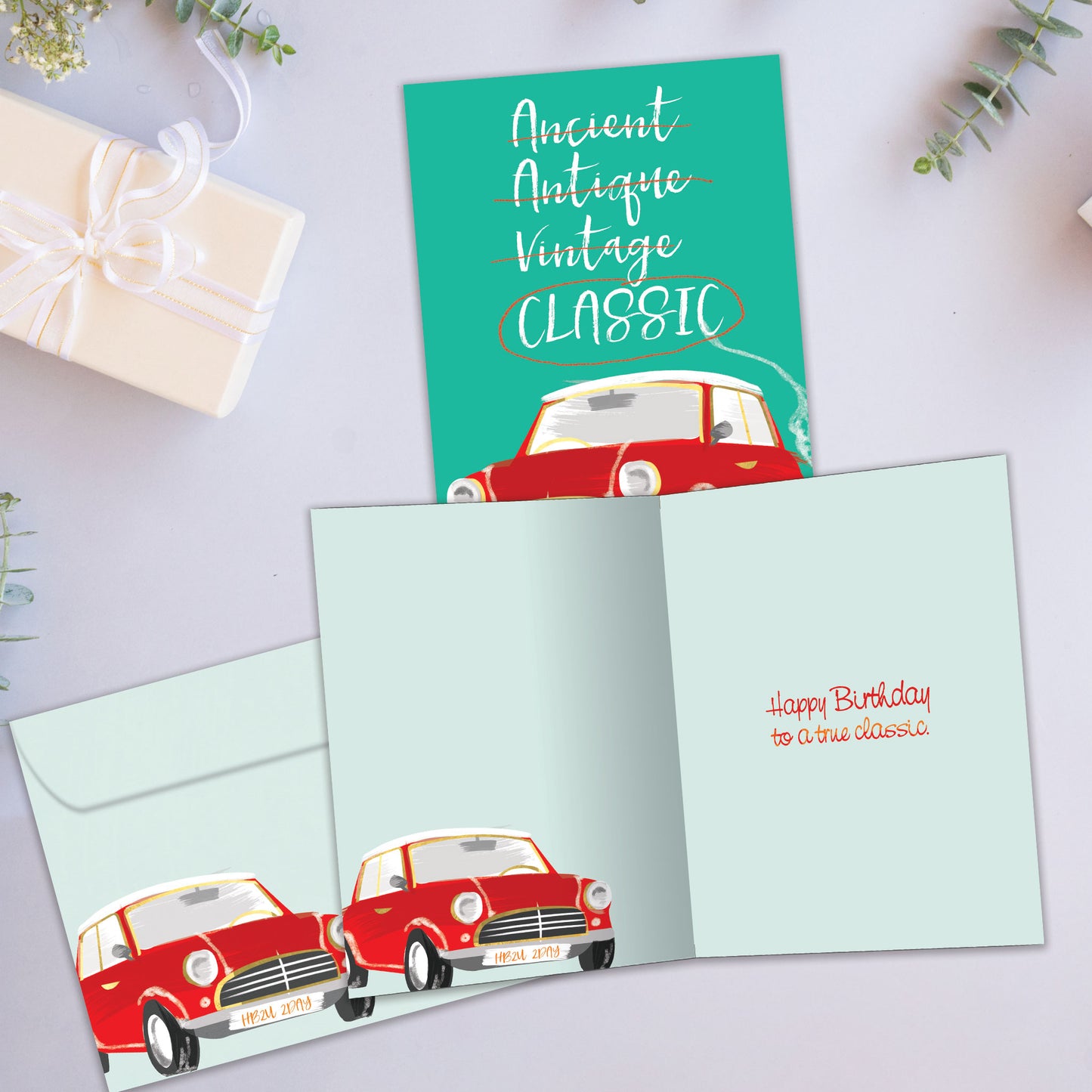 Classic Car Birthday Card