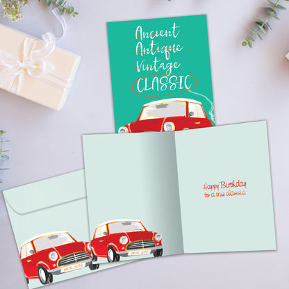 Classic Car Birthday Card