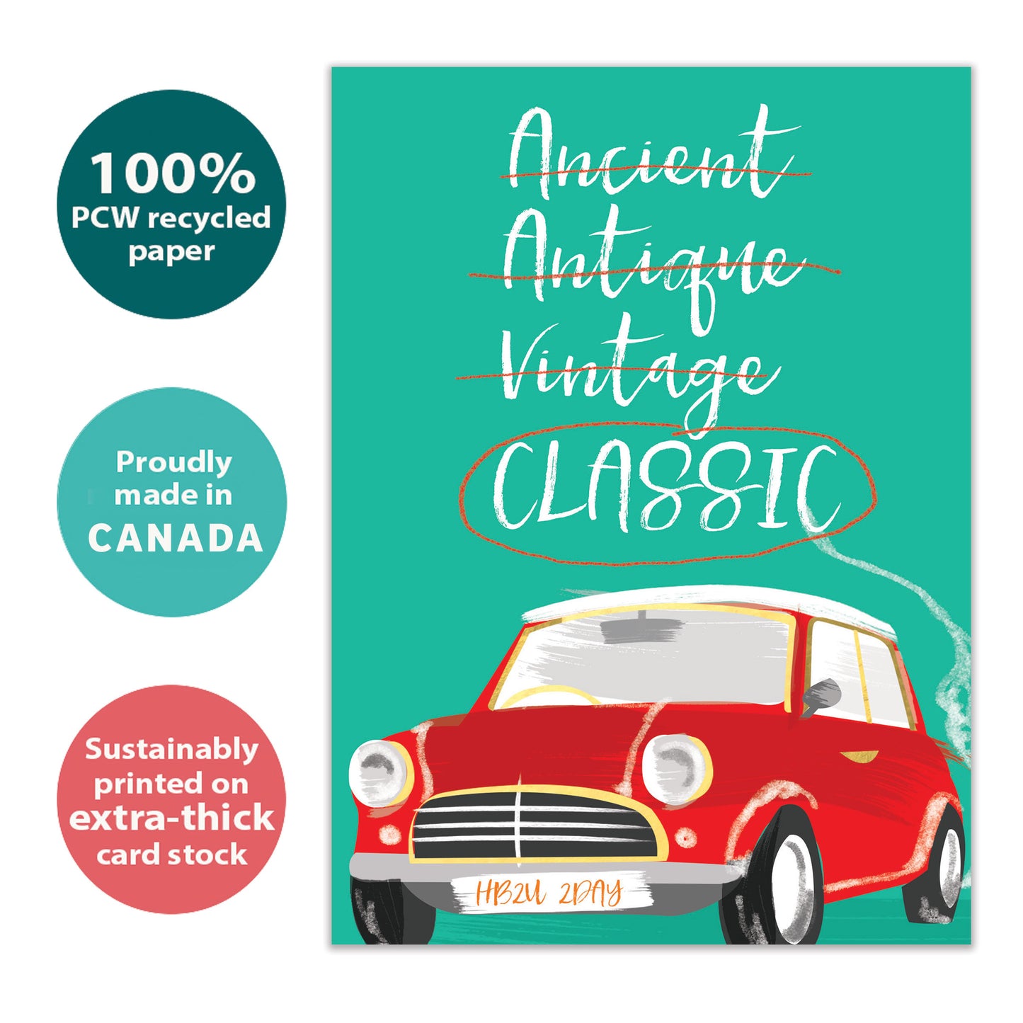 Classic Car Birthday Card