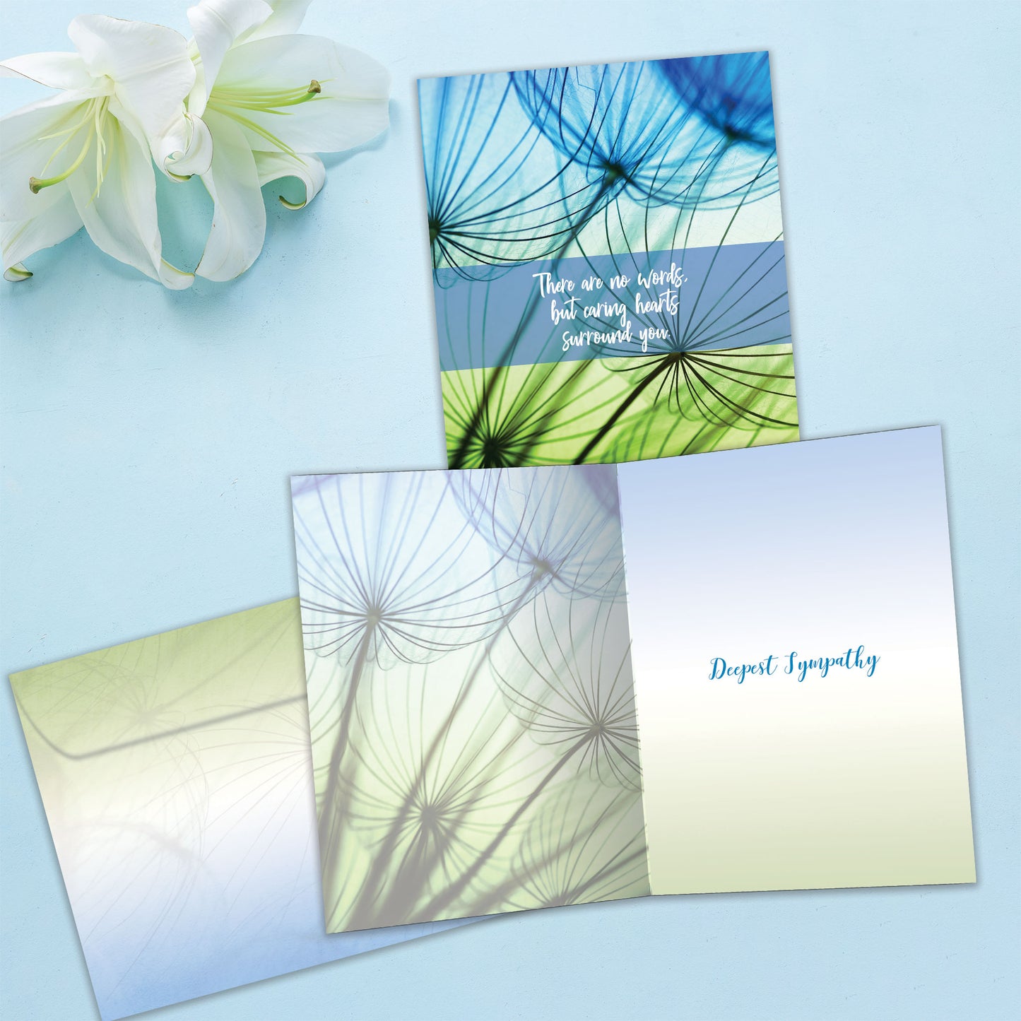 Caring Hearts Surround You Sympathy Card