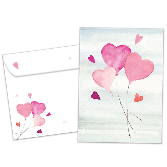 Heart Balloons Valentine’s Day Card