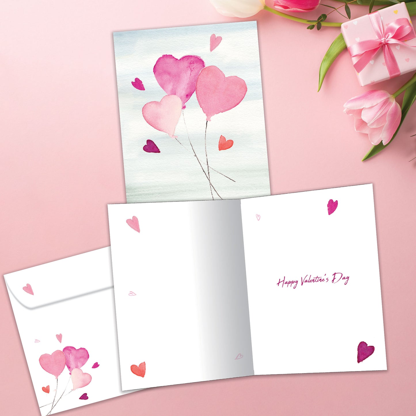 Heart Balloons Valentine’s Day Card