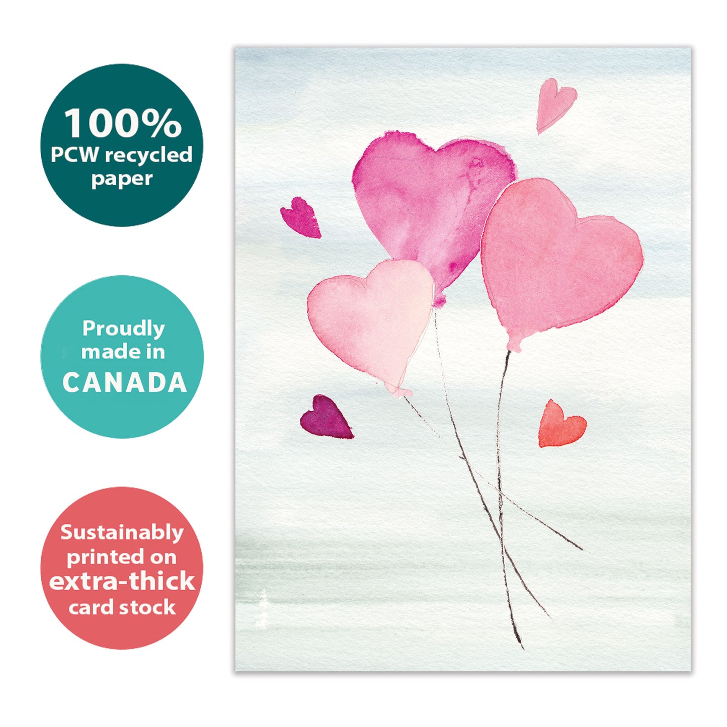 Heart Balloons Valentine’s Day Card