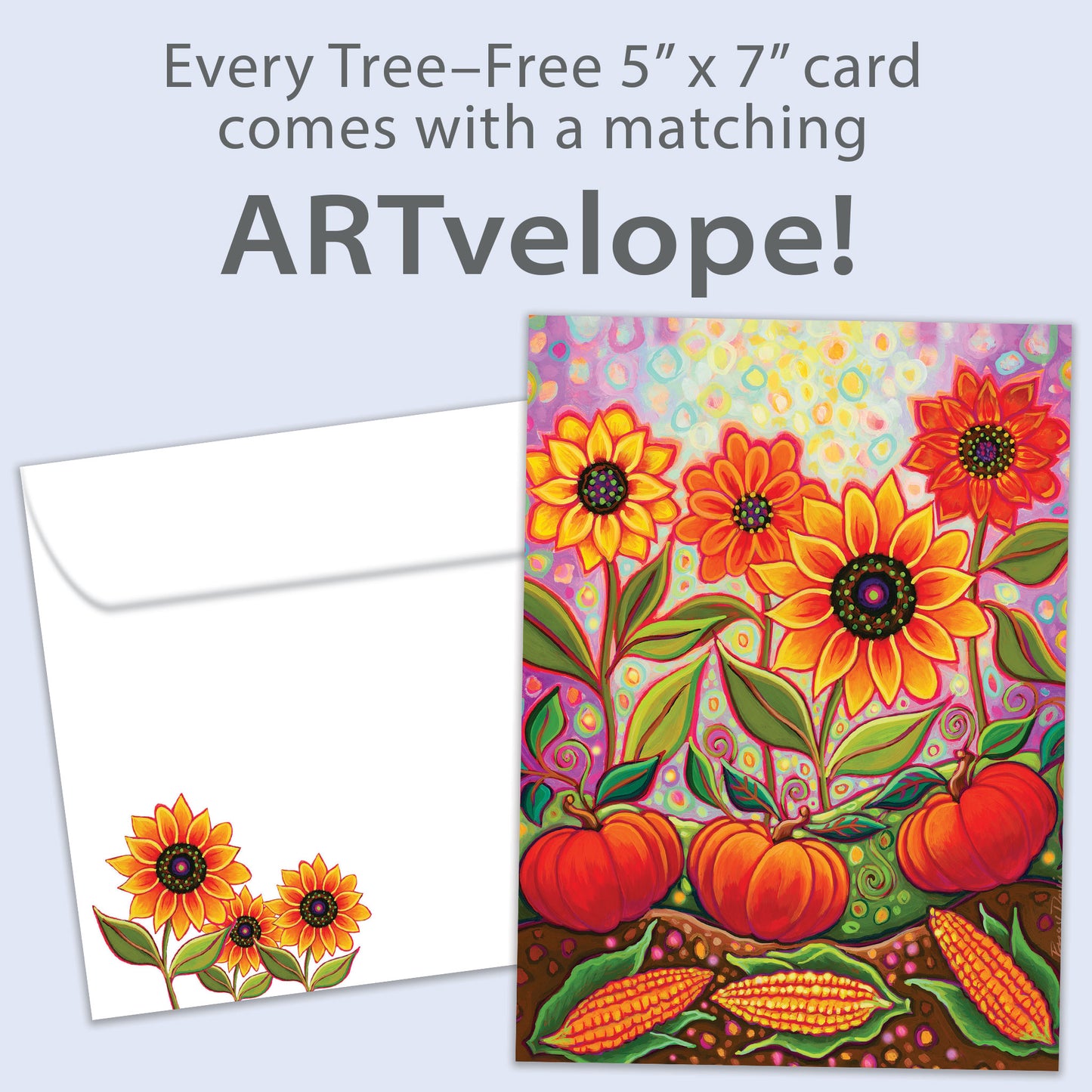 Pumpkins and Sunflowers Thanksgiving Card