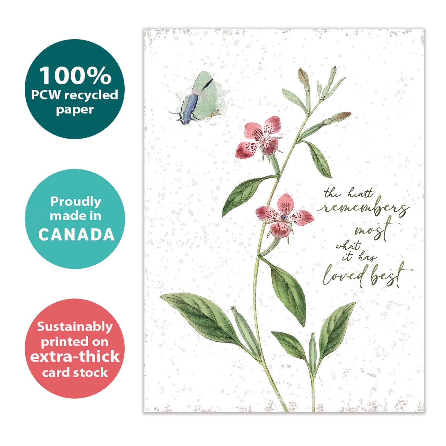 The Heart Remembers Sympathy Card