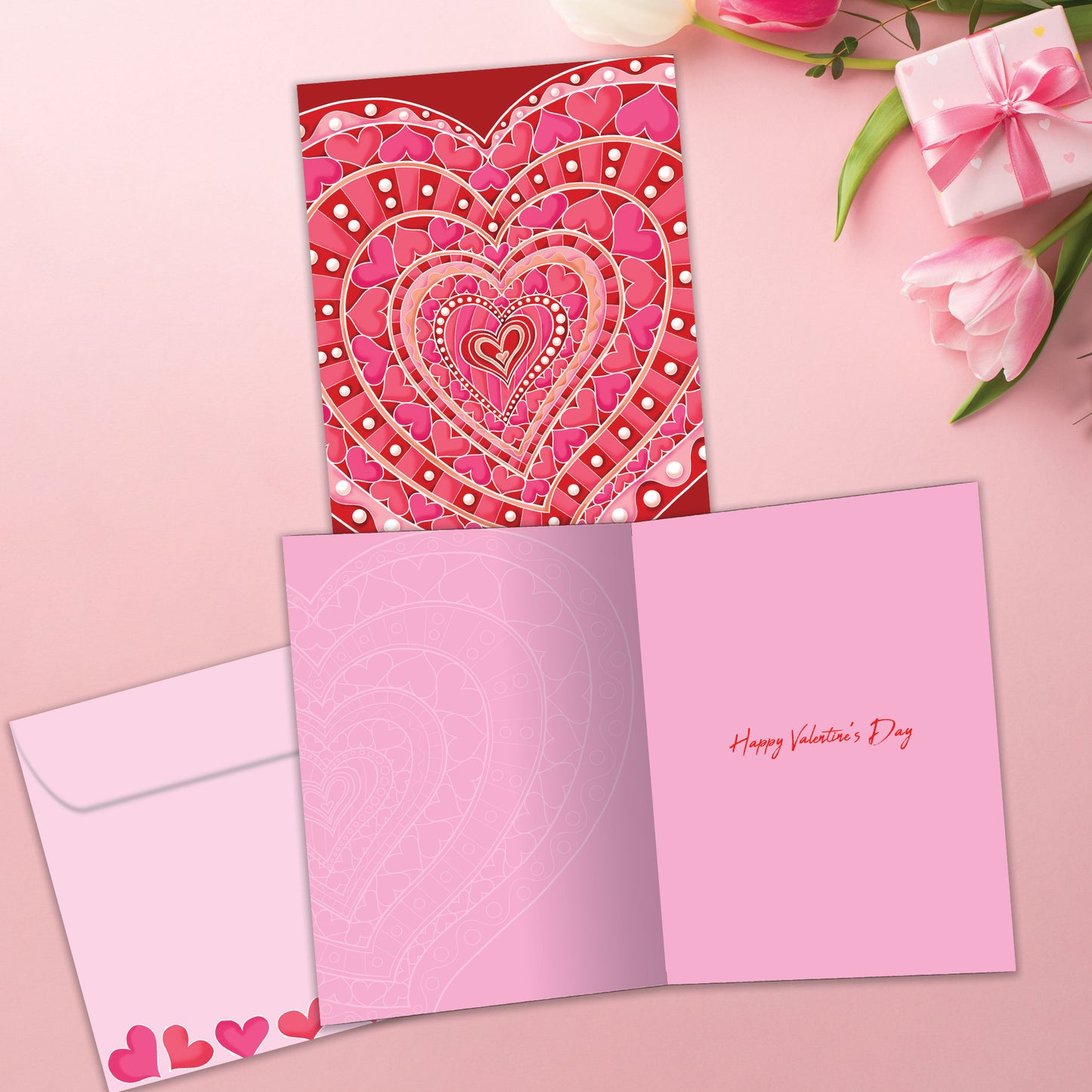 Layers of Hearts Valentine’s Day Card