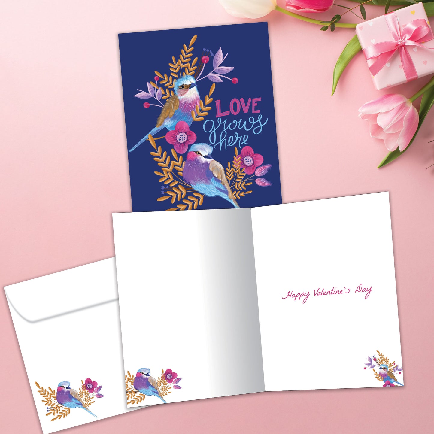 Love Grows Here Valentine’s Day Card